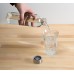 Glass Water Bottles Set of 6 - Glass Juice Bottles with Lids - Reusable Juice Jars - Durable & Eco Friendly - BPA Free Leak-Proof - Multi-Purpose Bottle for Travel & Everyday Use - 18 oz
