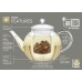 Borosilicate Glass Teapot (34 OZ) with Removable Loose Tea Glass Infuser – Includes 2 Blooming Teas – 2-in-1 Tea Maker – Tea Purist's Choice